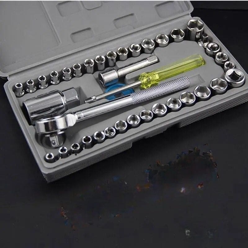 40 Pcs Socket Wrench, Automobile Maintenance & Repair Tools, Car Sleeve Tool Combination Set, Aiwa Combination Tool Set, Socket Organizer Kit With Combination Torque and Insulated Handles, Metric Socket Set 40 Pcs Socket Wrench, Automobile Maintenance & Repair Tools, Car Sleeve Tool Combination Set, Aiwa Combination Tool Set, Socket Organizer Kit With Combination Torque and Insulated Handles, Metric Socket Set